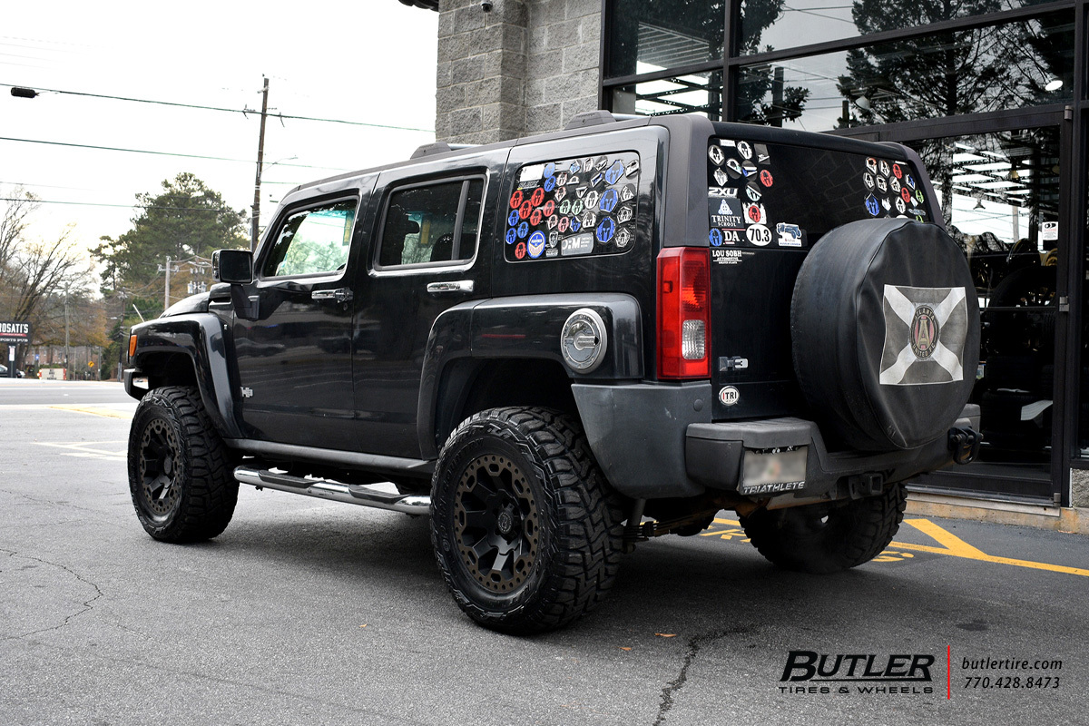 Hummer H3 with 18in Black Rhino Warlord Wheels
