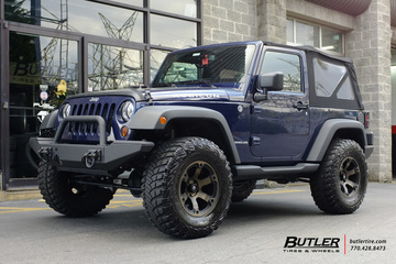 Jeep Wrangler with 17in Fuel Beast Wheels
