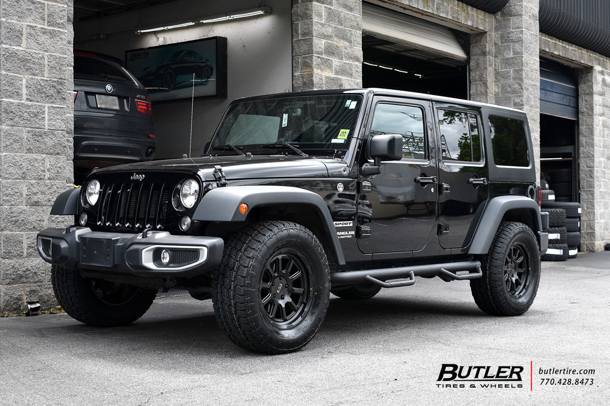 Jeep Wrangler with 18in Black Rhino Chase Wheels