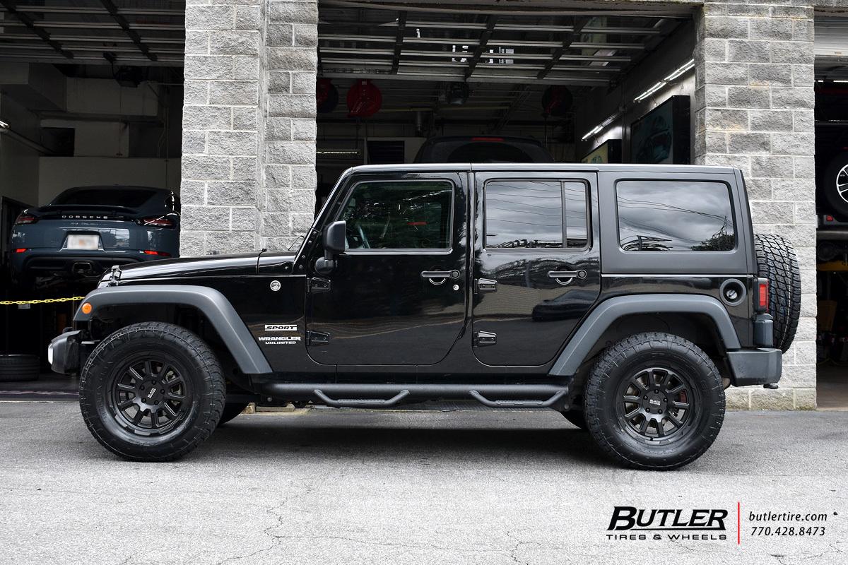 Jeep Wrangler with 18in Black Rhino Chase Wheels