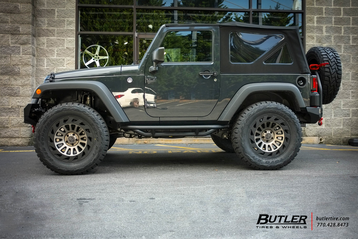 Jeep Wrangler with 20in Black Rhino Madness Wheels