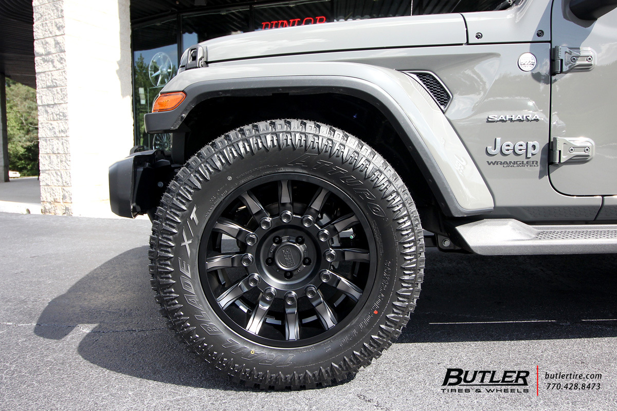 Jeep Wrangler with 20in Black Rhino Mission Wheels