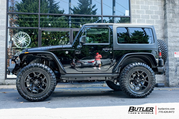 Jeep Wrangler with 20in Black Rhino Overland Wheels