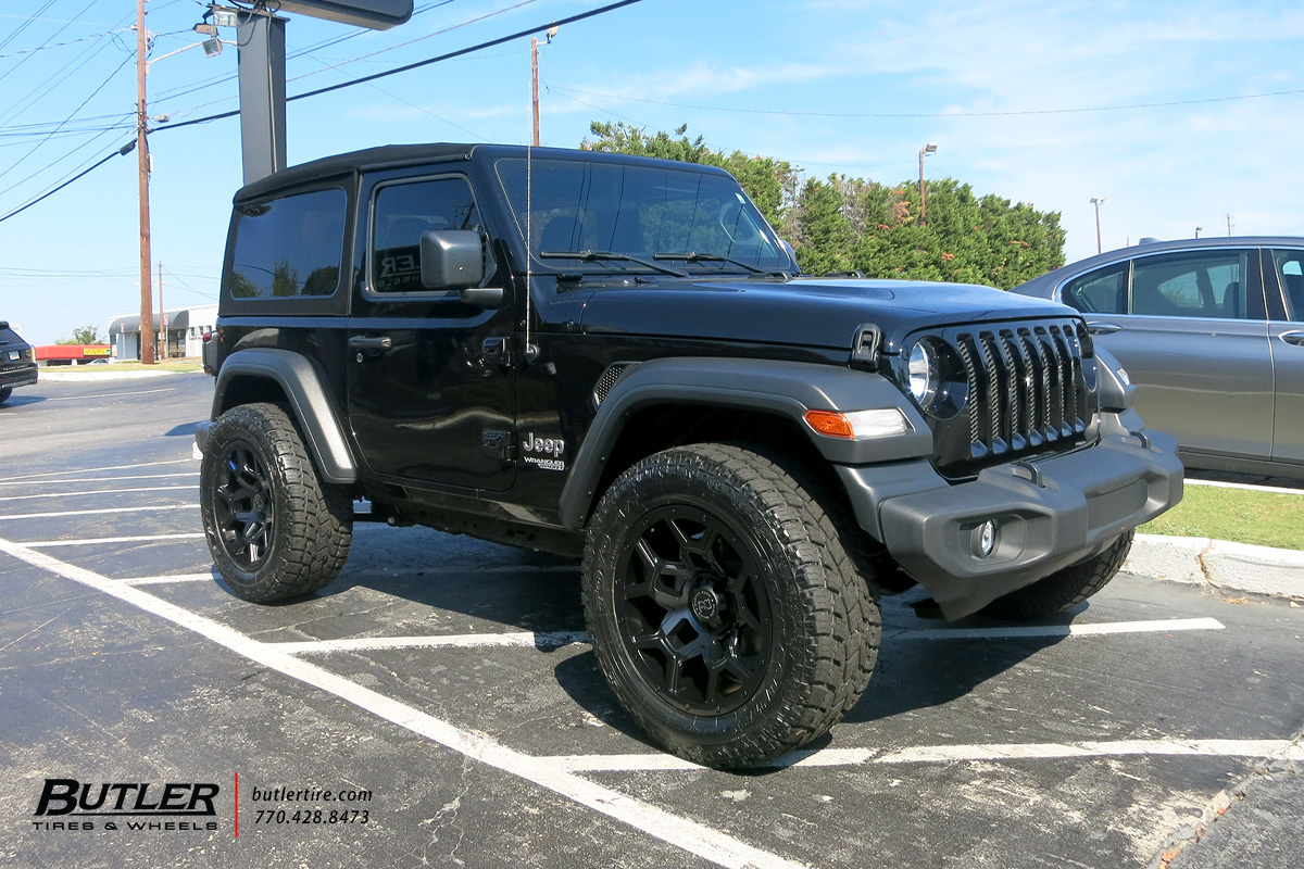 Jeep Wrangler with 20in Black Rhino Overland Wheels