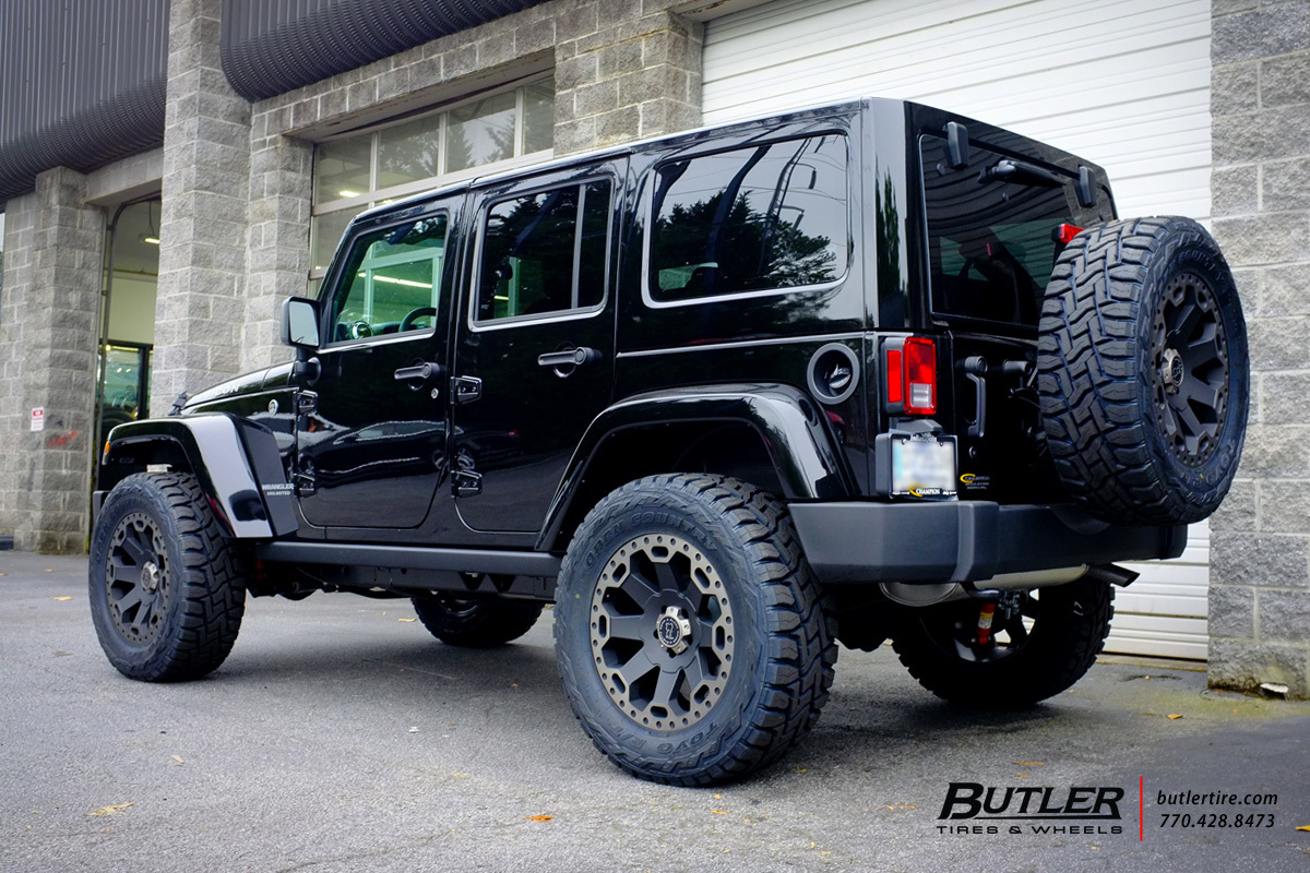Jeep Wrangler with 20in Black Rhino Warlord Wheels exclusively from