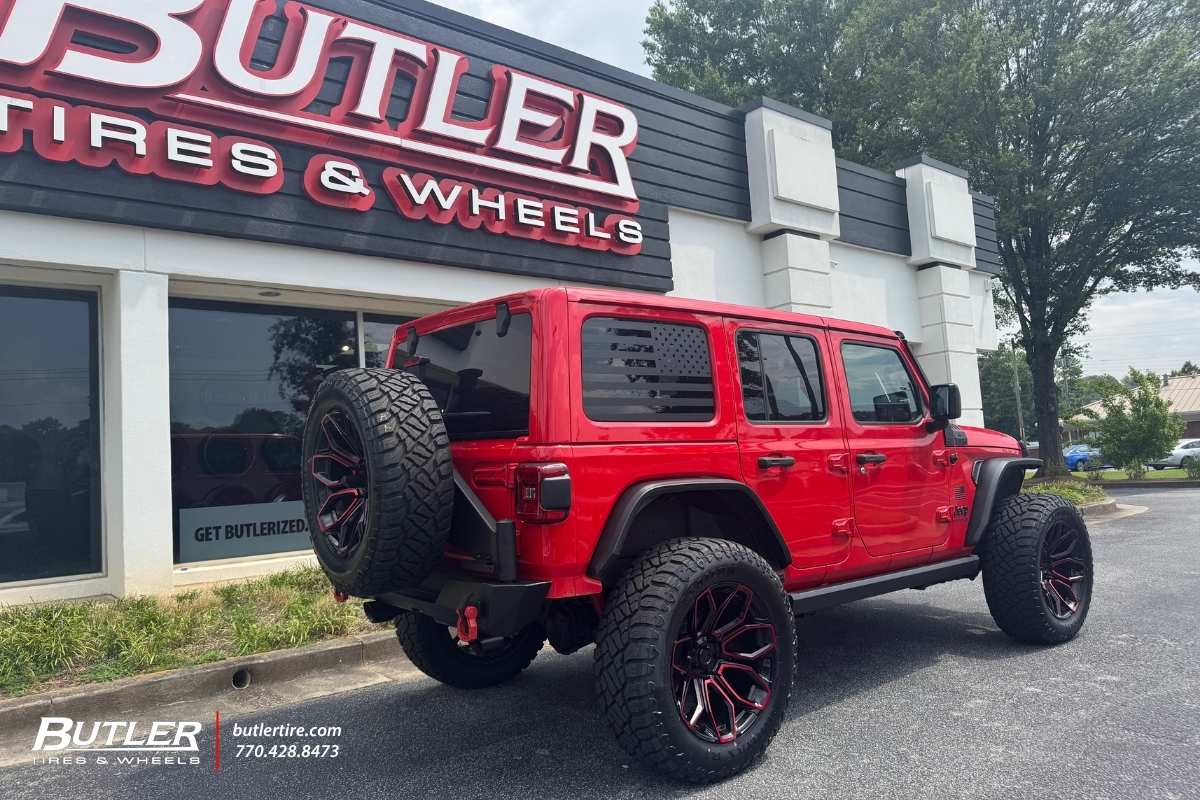 Jeep Wrangler with 22” Arena Cobra wheels, 3.5” Lift Kit and Sailun tires