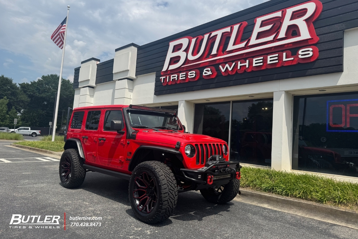 Jeep Wrangler with 22” Arena Cobra wheels, 3.5” Lift Kit and Sailun tires