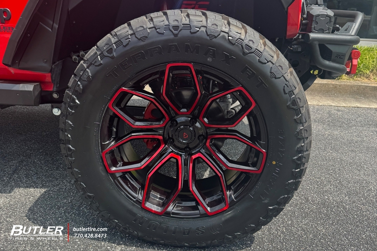 Jeep Wrangler with 22” Arena Cobra wheels, 3.5” Lift Kit and Sailun tires