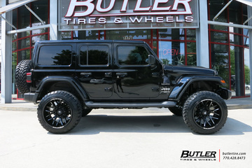 Jeep Wrangler with 22in Dropstar 654 Wheels