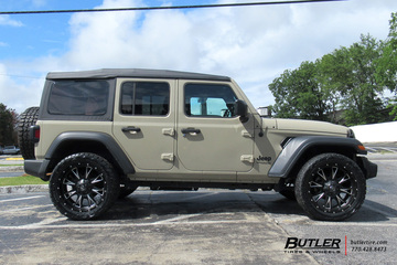 Jeep Wrangler with 22in Fuel Throttle Wheels