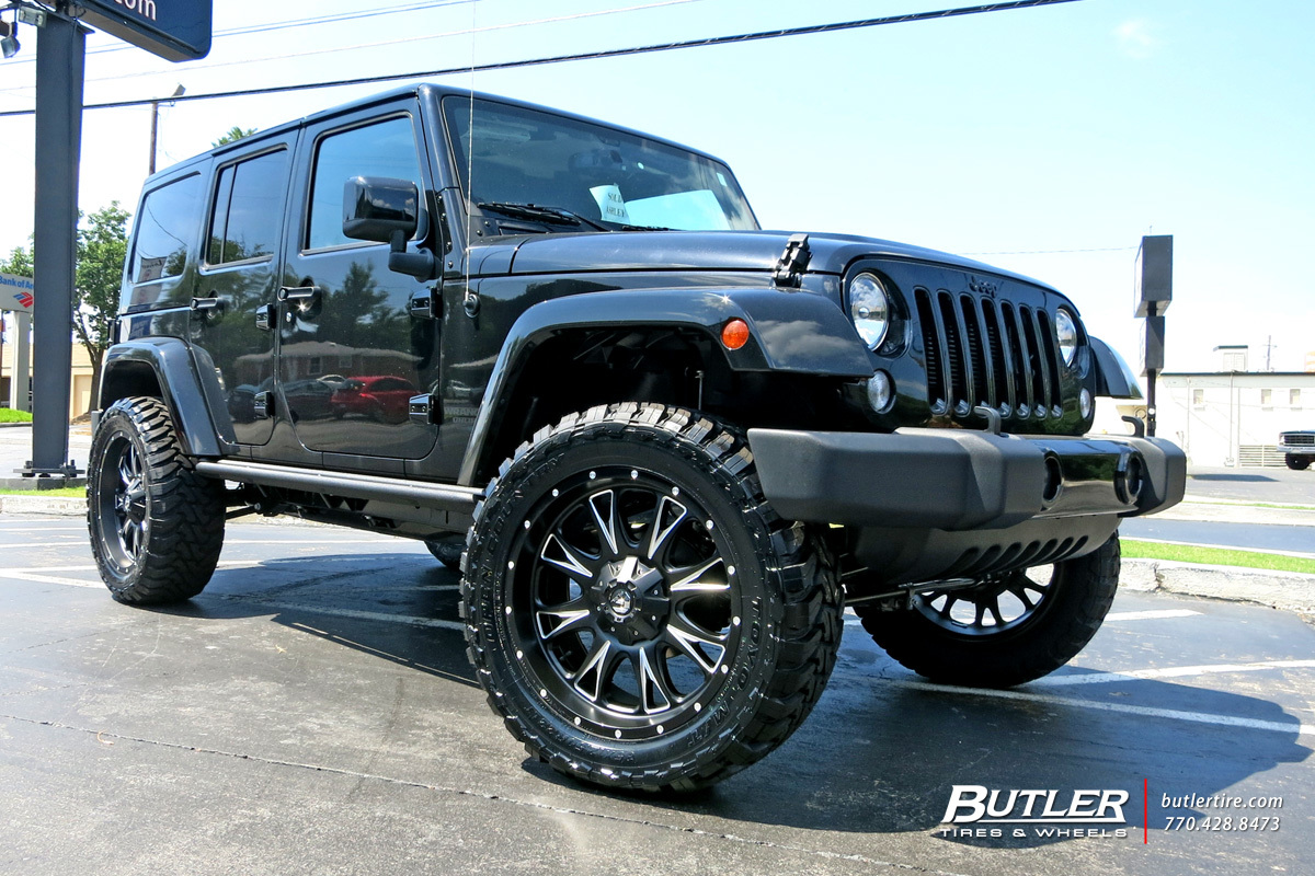 Jeep Wrangler with 22in Fuel Throttle Wheels