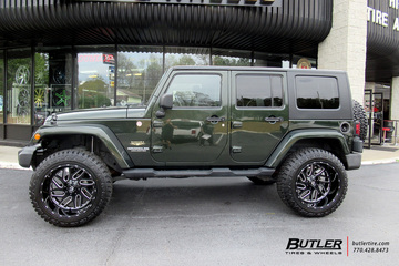 Jeep Wrangler with 22in Fuel Triton Wheels