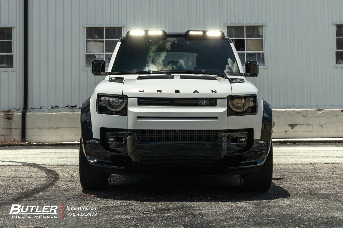 Land Rover Defender with Urban Automotive Body Kit, WX3 Wheels, and Cooper AT3 Tires. 