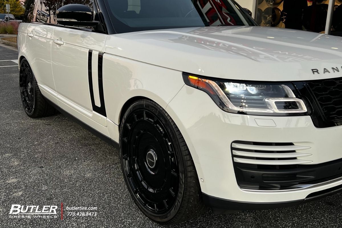 Land Rover Range Rover with 24in HF-9 Gloss Black Wheels exclusively ...
