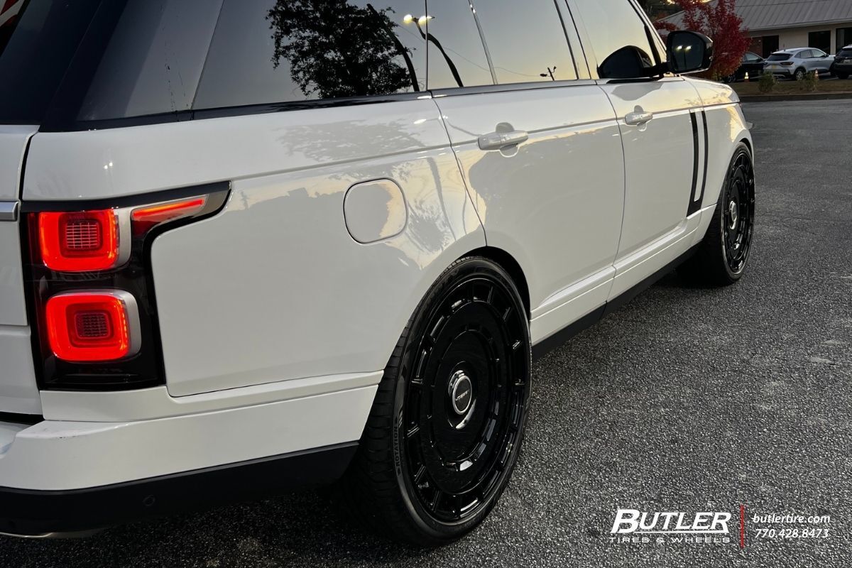 Land Rover Range Rover with 24in HF-9 Gloss Black Wheels exclusively ...