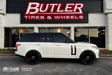 Land Rover Range Rover with 24in HF-9 Gloss Black Wheels