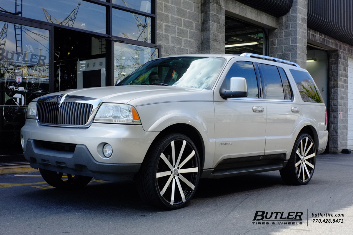 Lincoln Aviator with 24in Velocity VW12A Wheels