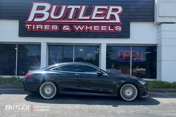 Mercedes-Benz CLS  with 22X9 22X10.5 Euro MB77 Silver Minds Wheels