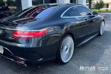 Mercedes-Benz CLS  with 22X9 22X10.5 Euro MB77 Silver Minds Wheels