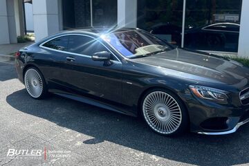 Mercedes-Benz CLS  with 22X9 22X10.5 Euro MB77 Silver Minds Wheels