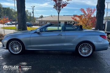 Mercedes-Benz E400 with 19x8.5 19x9.5 CLS Euro 2054 Silver Machine Wheels