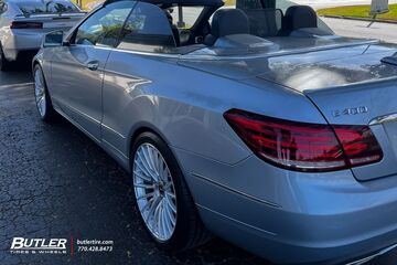 Mercedes-Benz E400 with 19x8.5 19x9.5 CLS Euro 2054 Silver Machine Wheels