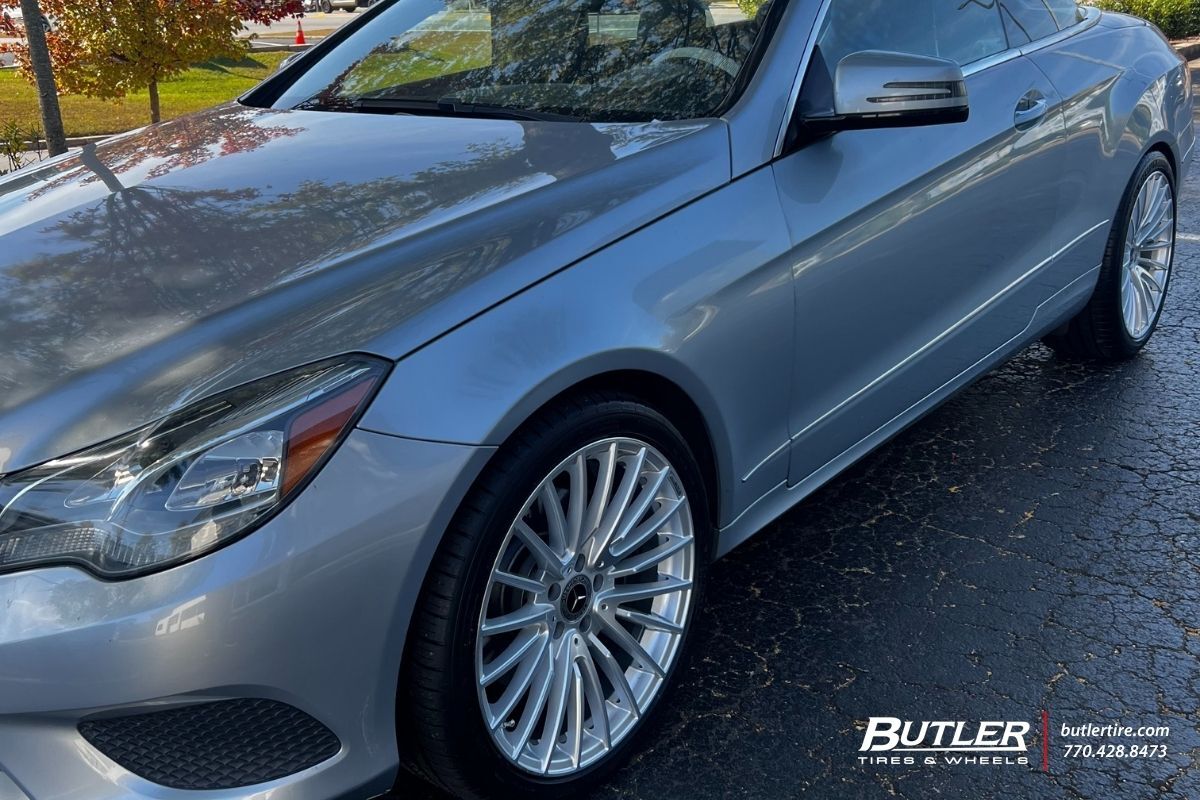 Mercedes-Benz E400 with 19x8.5 19x9.5 CLS Euro 2054 Silver Machine Wheels
