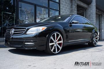 Mercedes CL63 with 22in Savini SV28c Wheels
