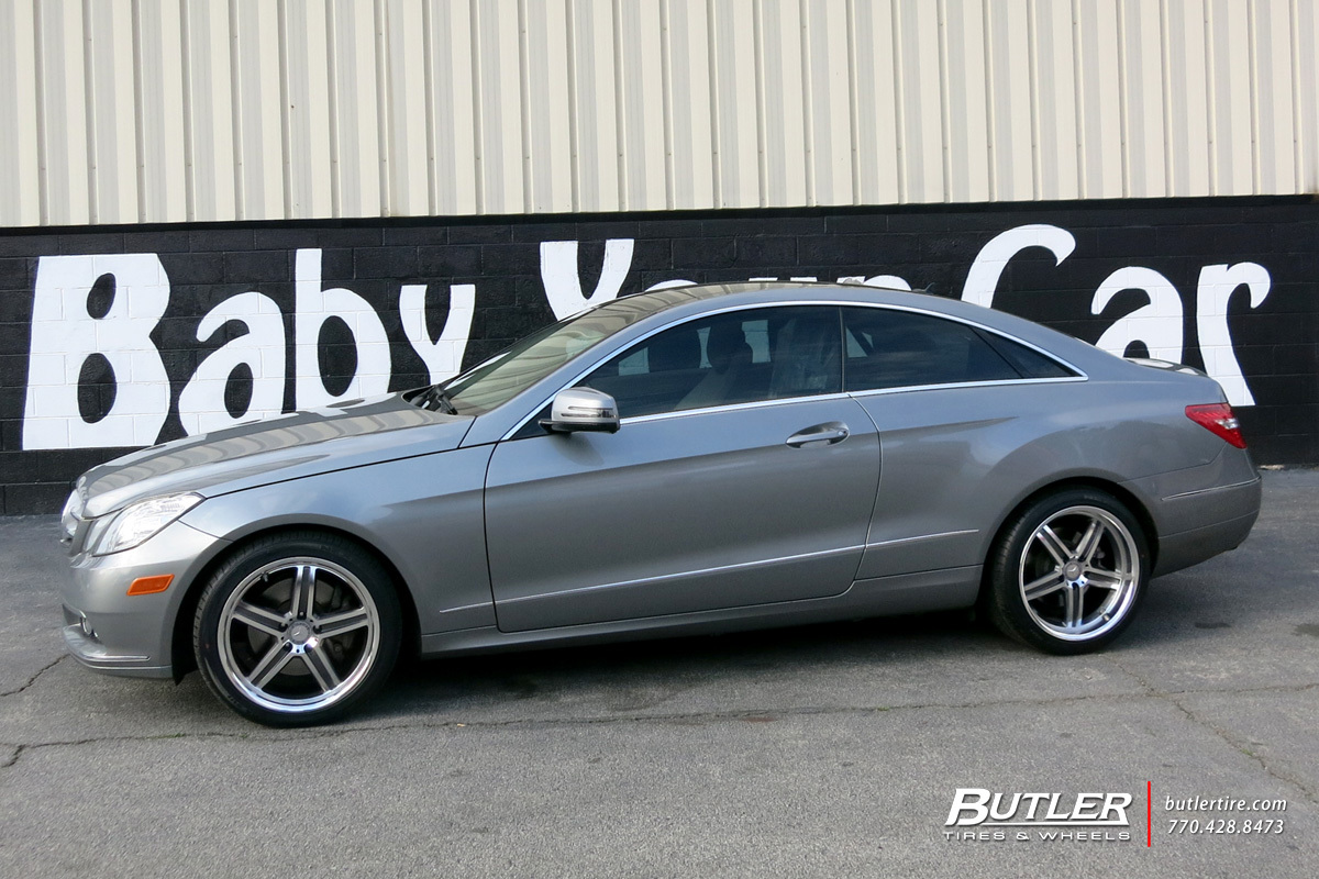Mercedes E-Class Coupe with 18in Mandrus Mannheim Wheels