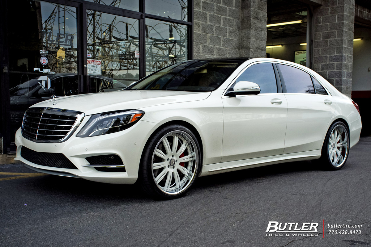 Mercedes S-Class with 22in Mint X Wheels
