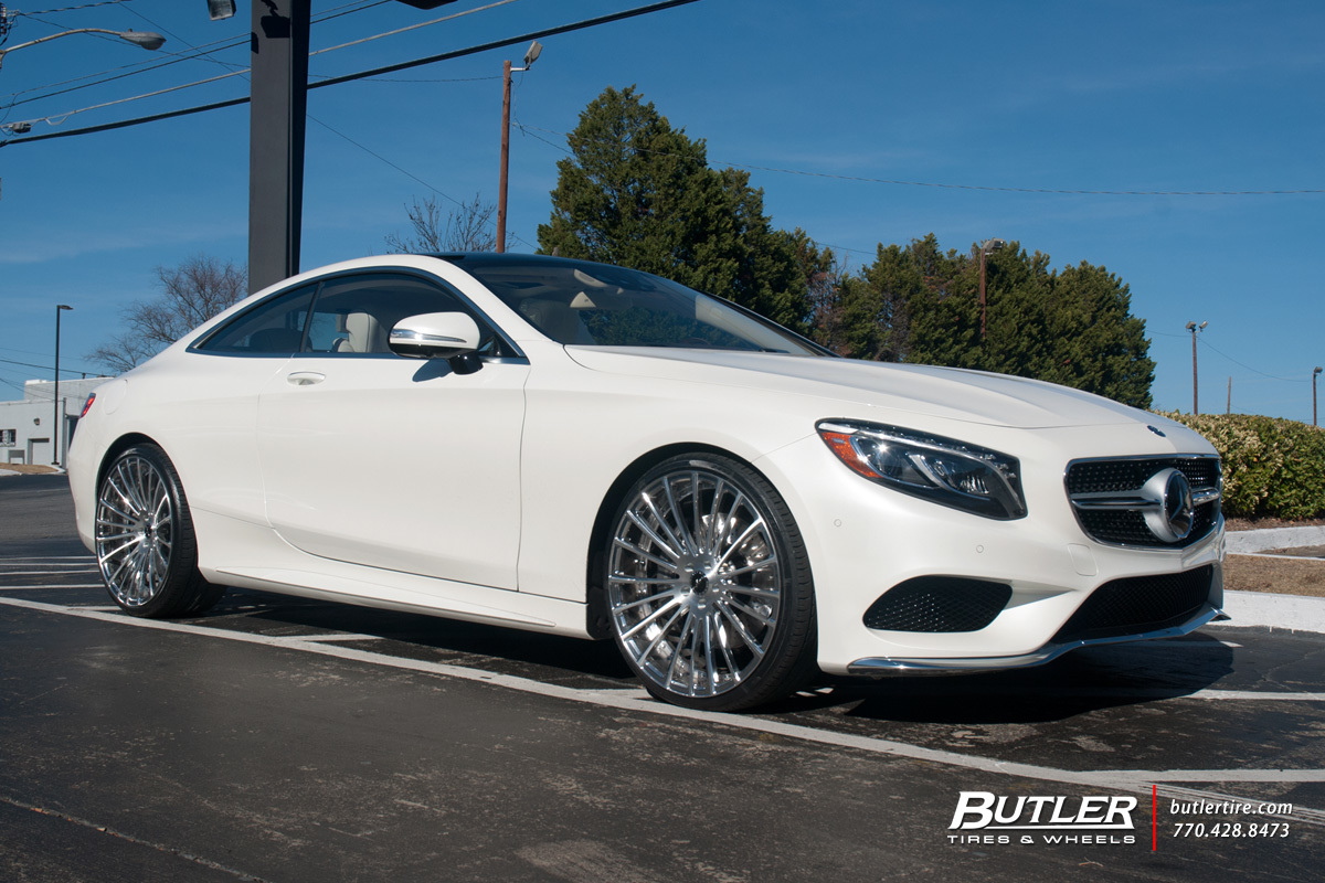 Mercedes S-Class Coupe with 22in Savini SV61d Wheels