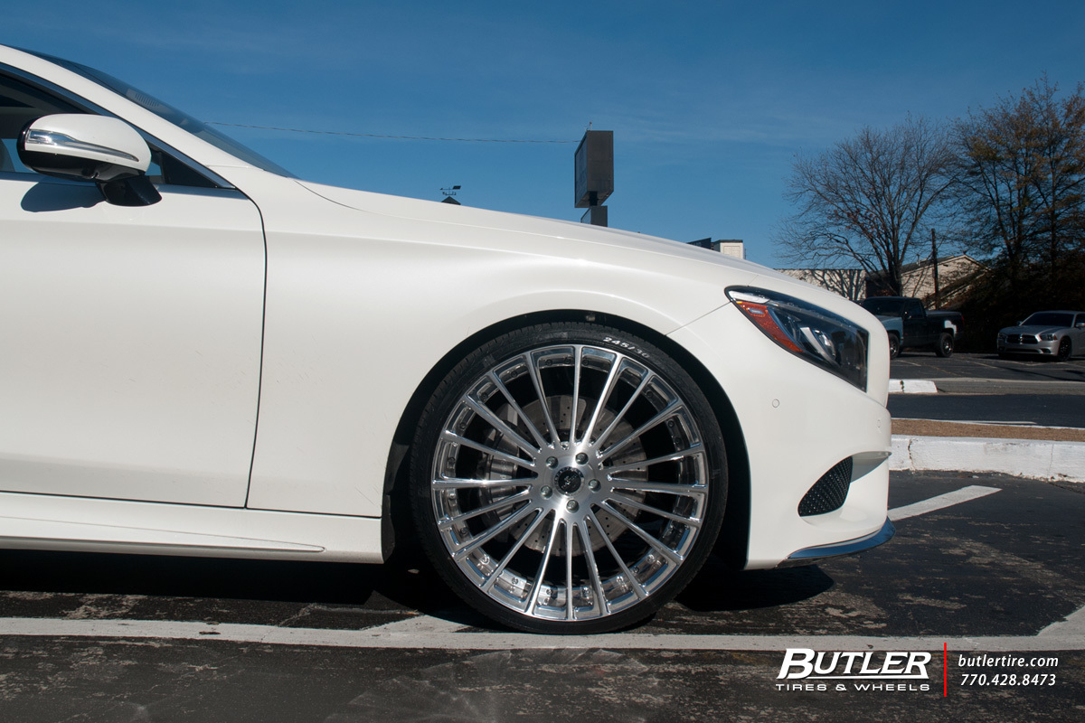 Mercedes S-Class Coupe with 22in Savini SV61d Wheels