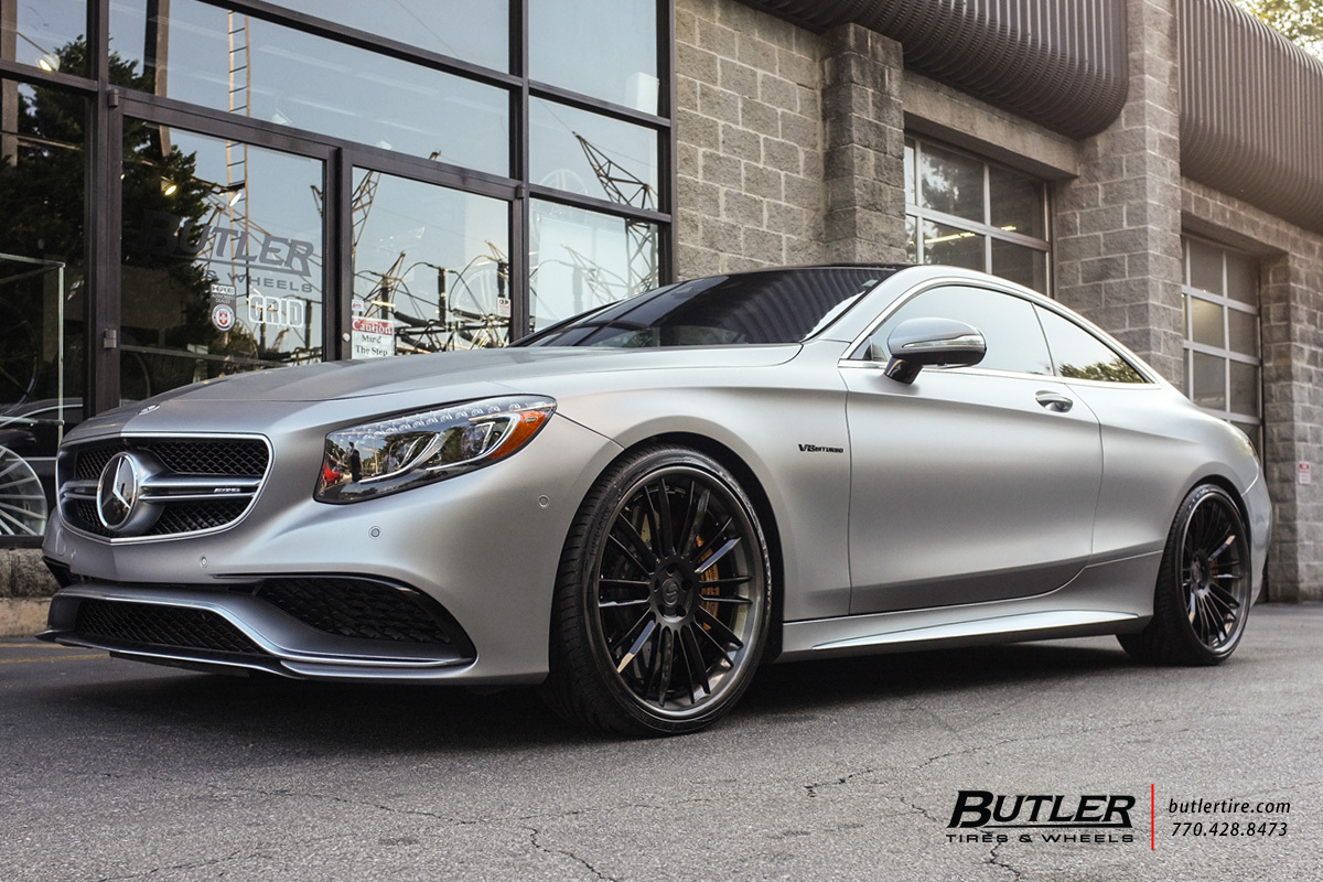 Mercedes S-Class Coupe with 22in Savini SV66-L Wheels