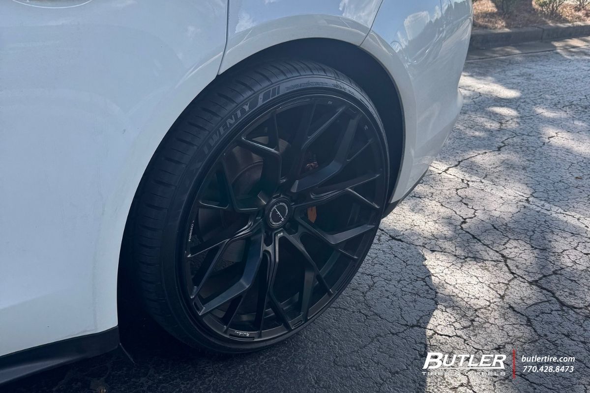 2018 Porsche Panamera with 22” Brixton RF10 wheels and Lexani tires 