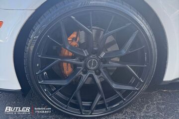 2018 Porsche Panamera with 22” Brixton RF10 wheels and Lexani tires 