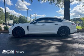 2018 Porsche Panamera with 22” Brixton RF10 wheels and Lexani tires 