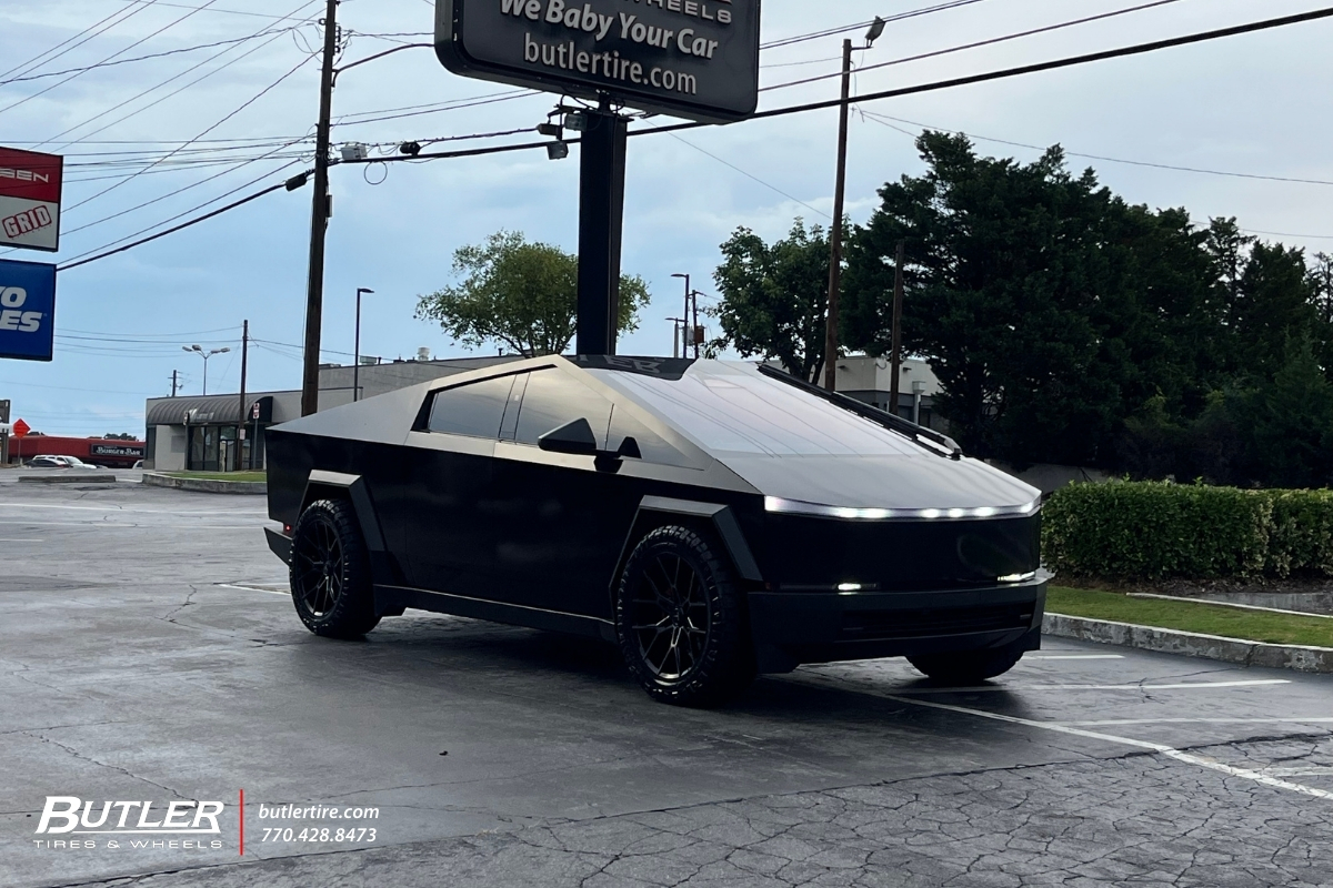 Tesla Cybertruck with 22in Select Precision Alloys Alpine Wheels
