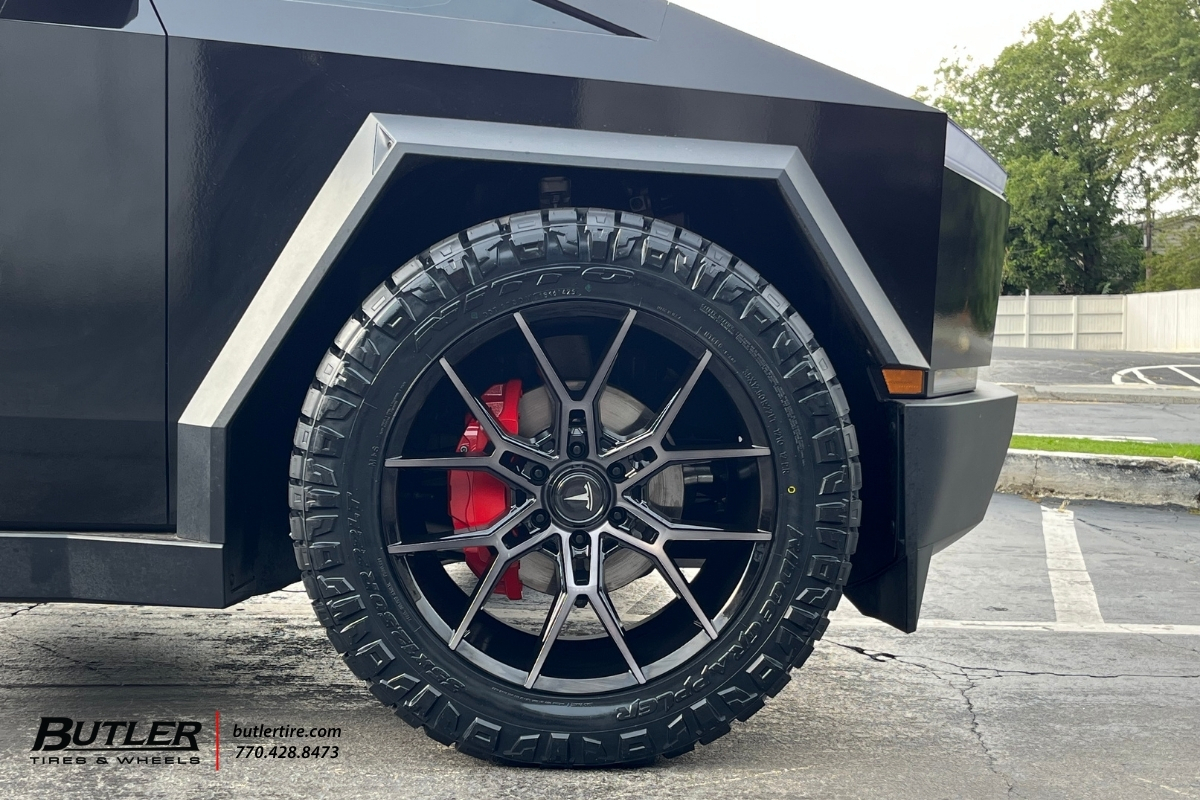 Tesla Cybertruck with 22in Select Precision Alloys Alpine Wheels