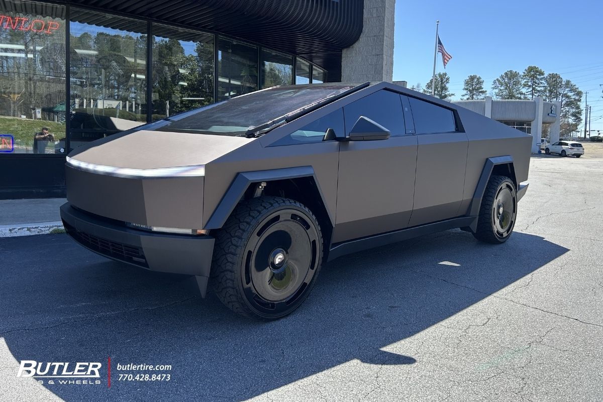 Tesla Cybertruck with 26in Forgiato Blank Wheels