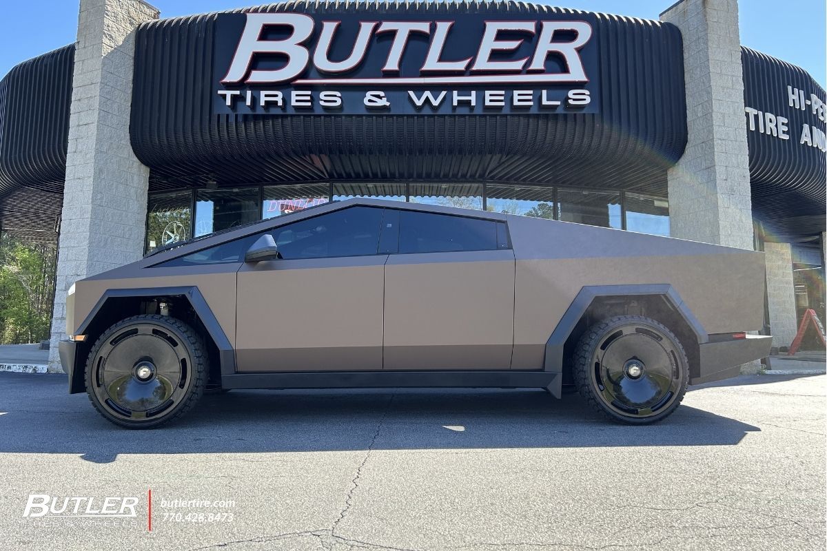 Tesla Cybertruck with 26in Forgiato Blank Wheels