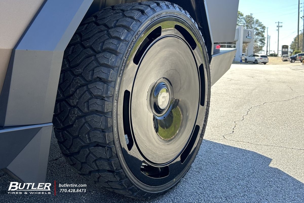 Tesla Cybertruck with 26in Forgiato Blank Wheels