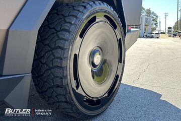 Tesla Cybertruck with 26in Forgiato Blank Wheels