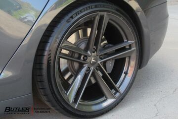 Tesla Model S with 21in OHM Lightning Wheels