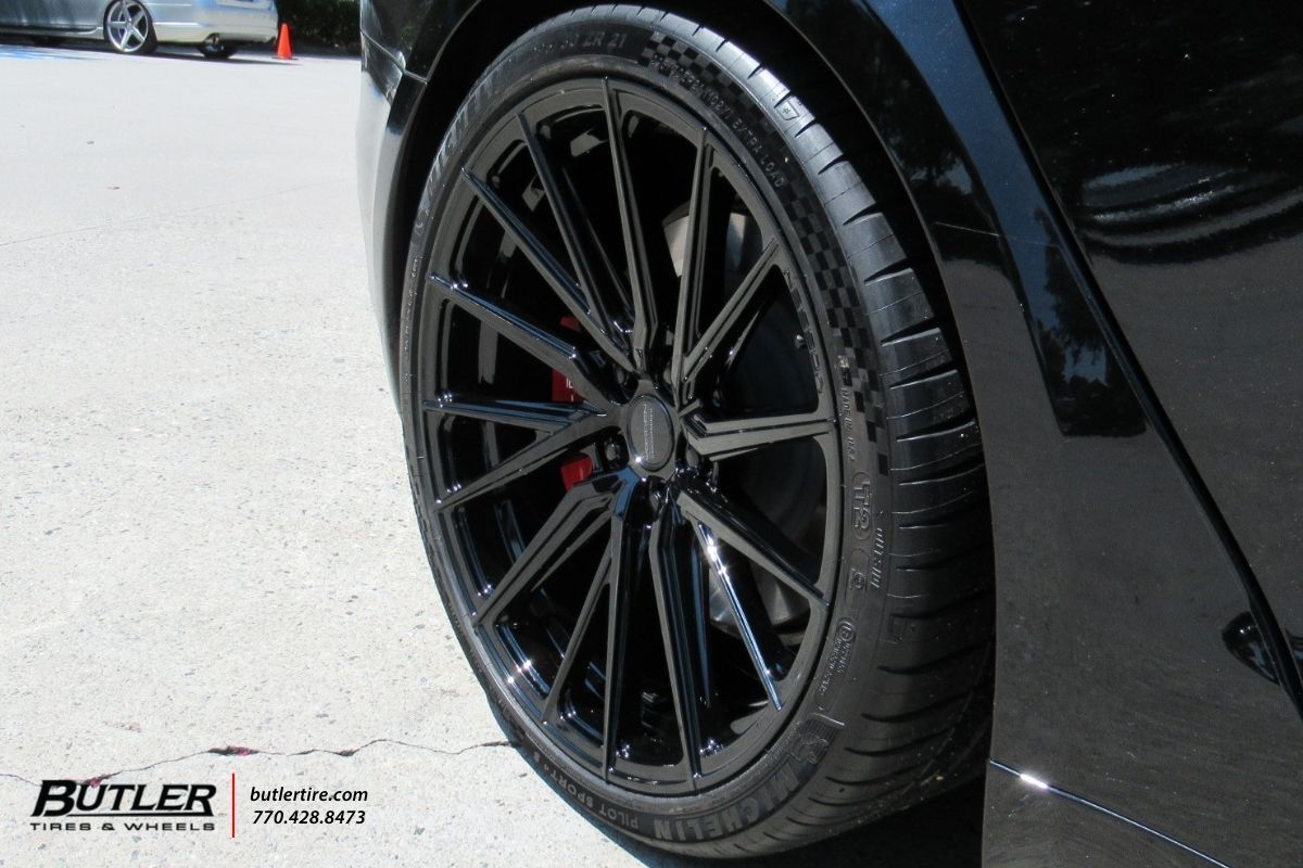 Tesla Model S with 21in Vossen HF4T Wheels