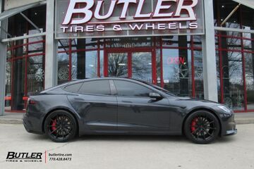 Tesla S with 21in Vossen HF3 Wheels