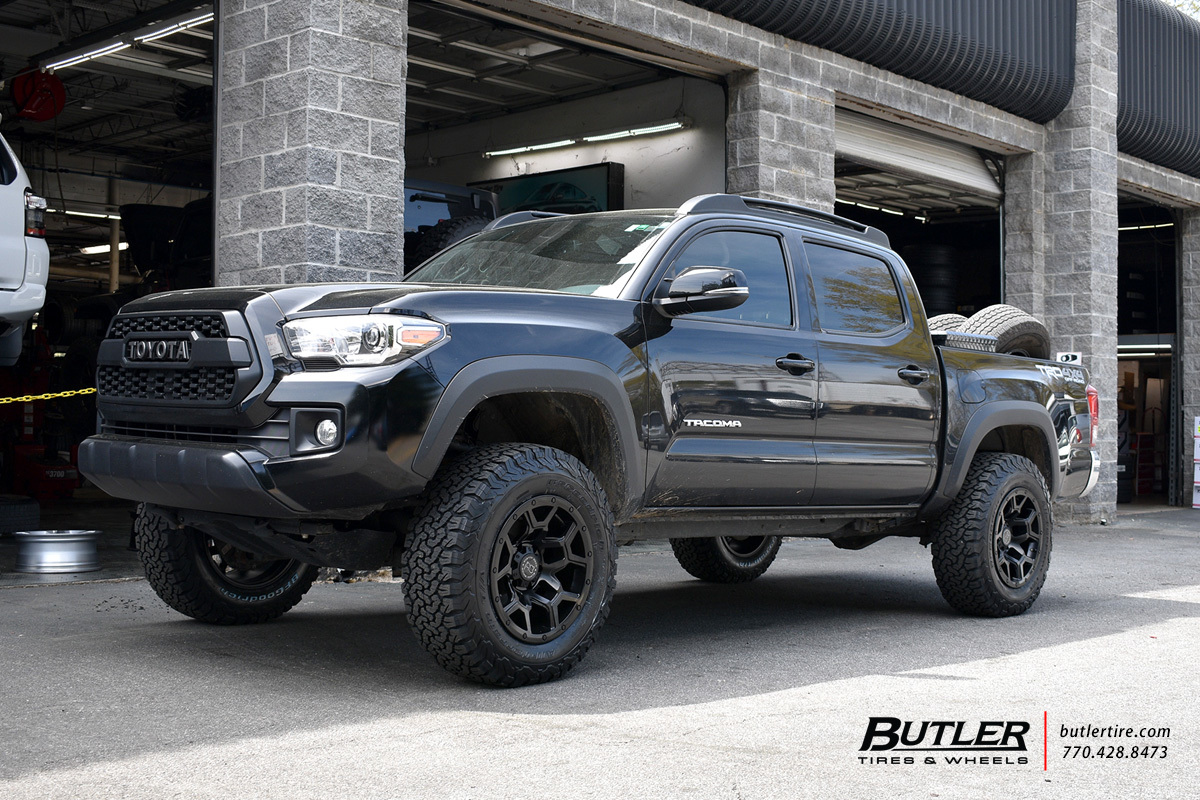 Toyota Tacoma with 18in Black Rhino Overland Wheels