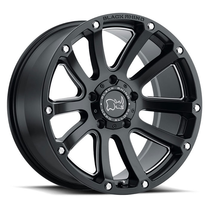 Black Rhino Highland Matte Black with Milled Spokes Finish Off Road Wheels