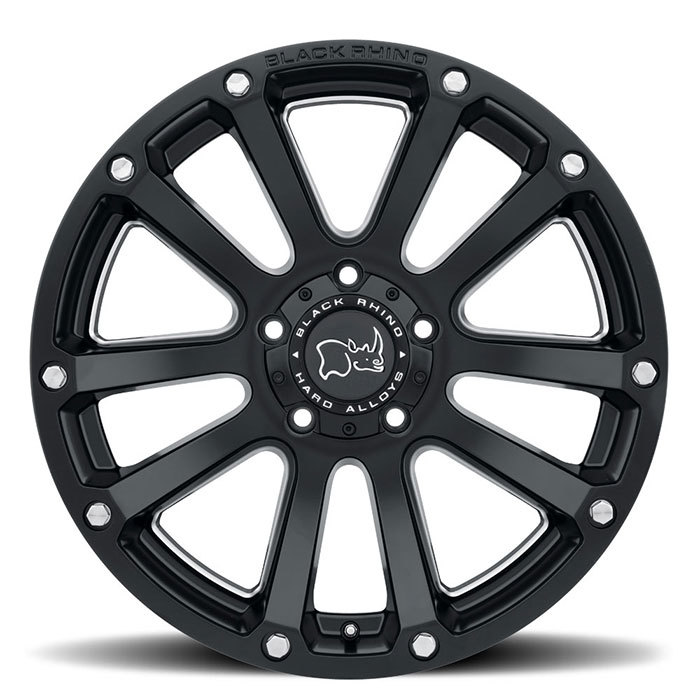 Black Rhino Highland Matte Black with Milled Spokes Finish Off Road Wheels