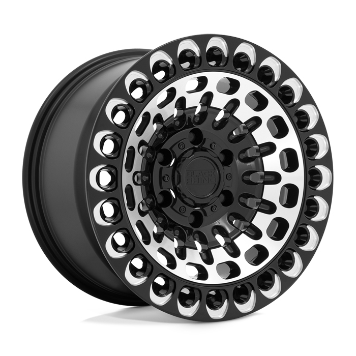 Black Rhino Labyrinth Wheels Gloss Black with Machined Face and Milling Finish