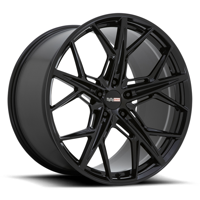 Cray Hammerhead Gloss Black Corvette Wheels